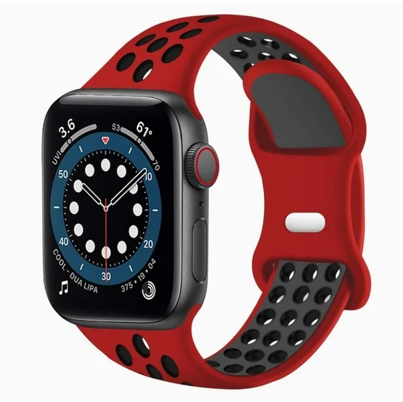 Silicone Apple Watch band Compatible with 41mm 38mm 40mm Apple watch Sport Band - Picture 1 of 3